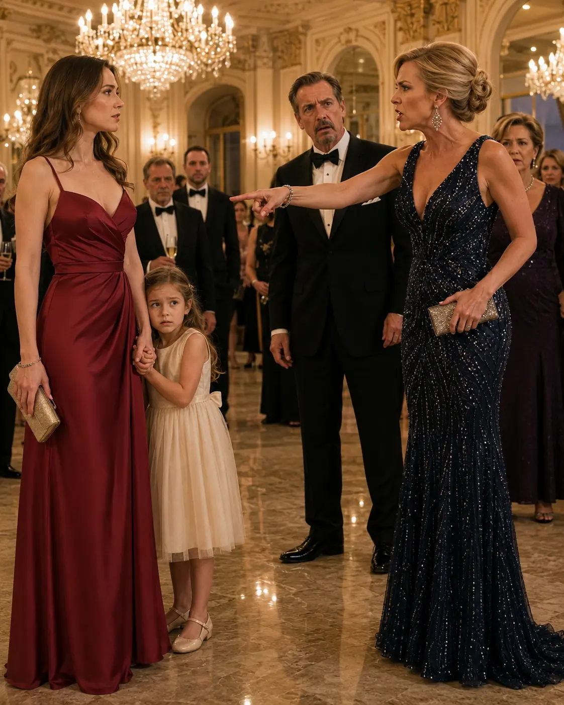 PART 2: The CEO's wife mistook me for a waitress, publicly humiliated me right in front of my four-year-old daughter, and barked at me to use the service entrance. M1