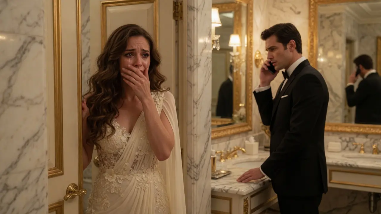 I locked myself in the bathroom to cry after overhearing what my fiancé said about me. When I walked out, everyone pretended nothing had happened.