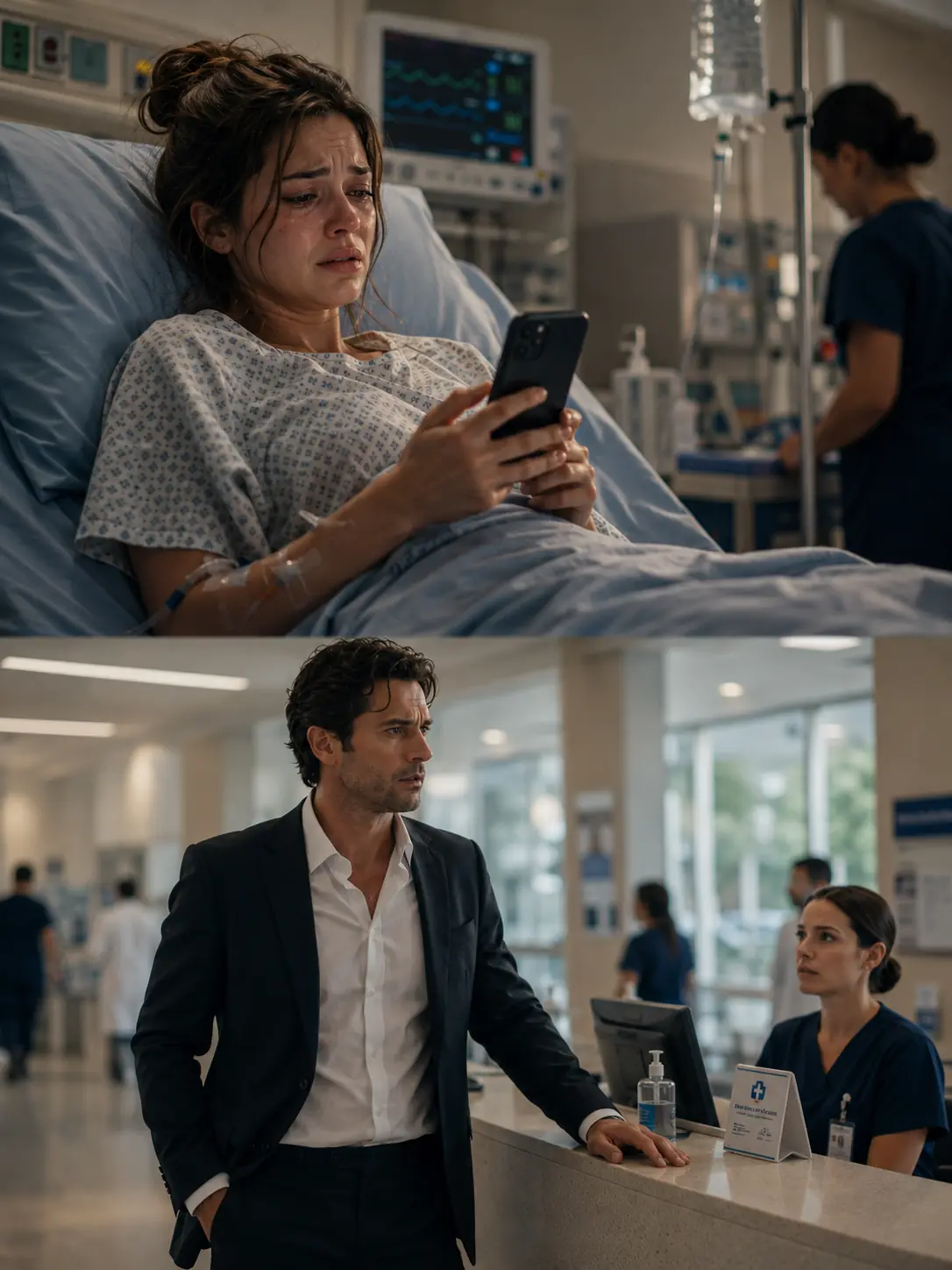 Her husband texted, “Getting married in Cabo — you’re on your own,” while she lay bleeding in the emergency room — then a stranger walked in and said, “Whatever she needs, put it on me.”