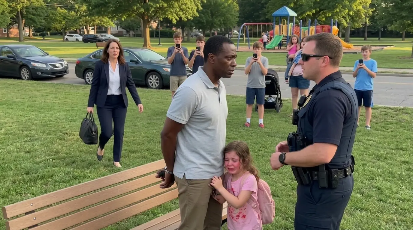 The Officer Handcuffed A Black Dad At The Park — Then His Little Girl Said One Sentence That Ruined Him