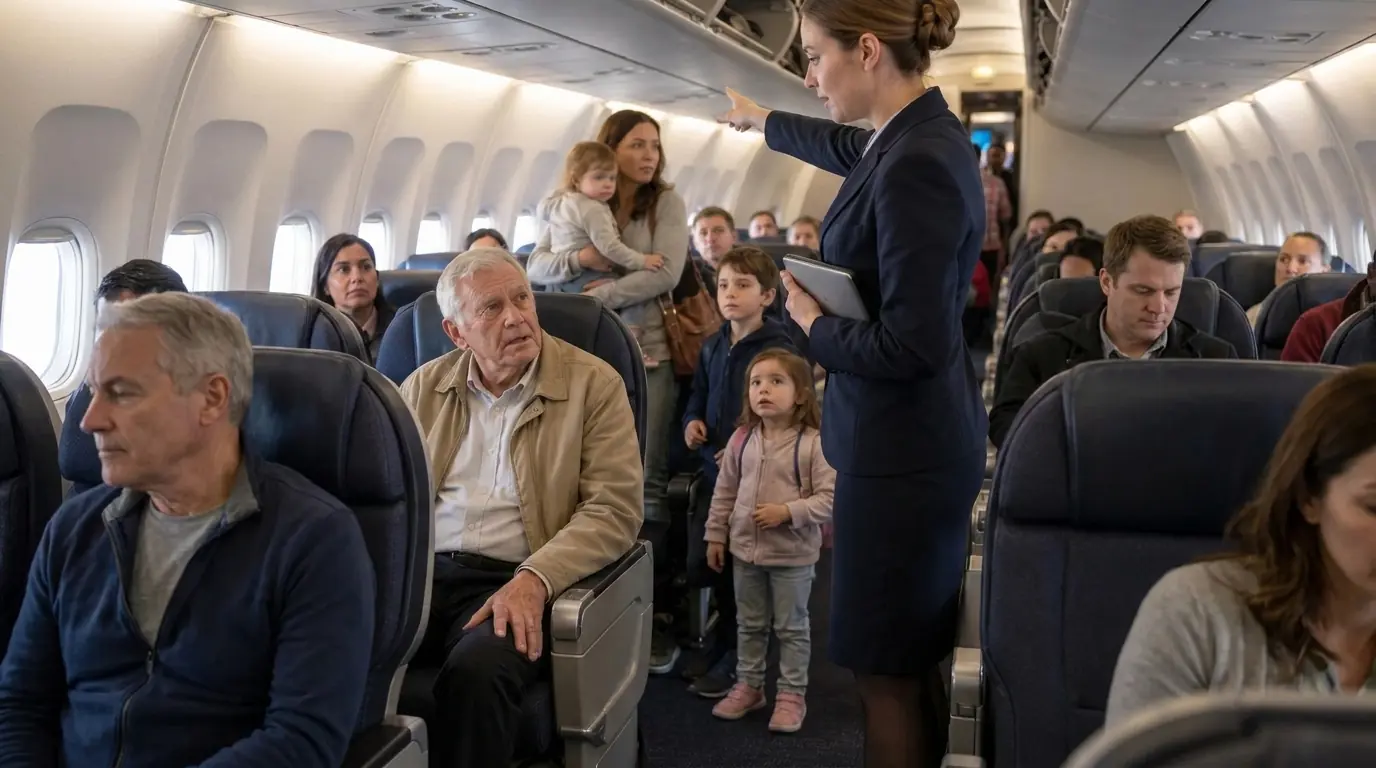 She Ordered the Old Man to Move — 9 Minutes Later, the Pilot Stopped the Entire Flight and Saluted Him