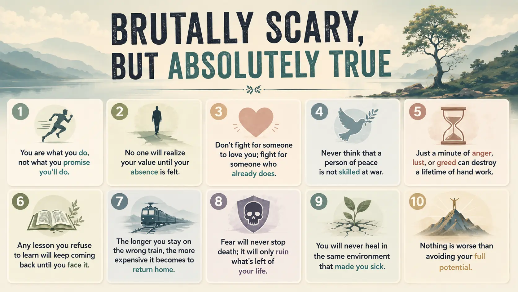Brutally Scary, But Absolutely True: 10 Life Lessons That Can Improve Your Mental Health and Emotional Well-Being