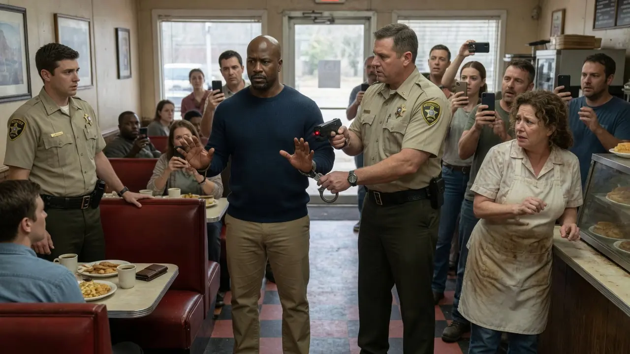 THE SHERIFF POINTED A TASER AT HIM OVER BREAKFAST — THEN DRAGGED HIM OUT IN CUFFS