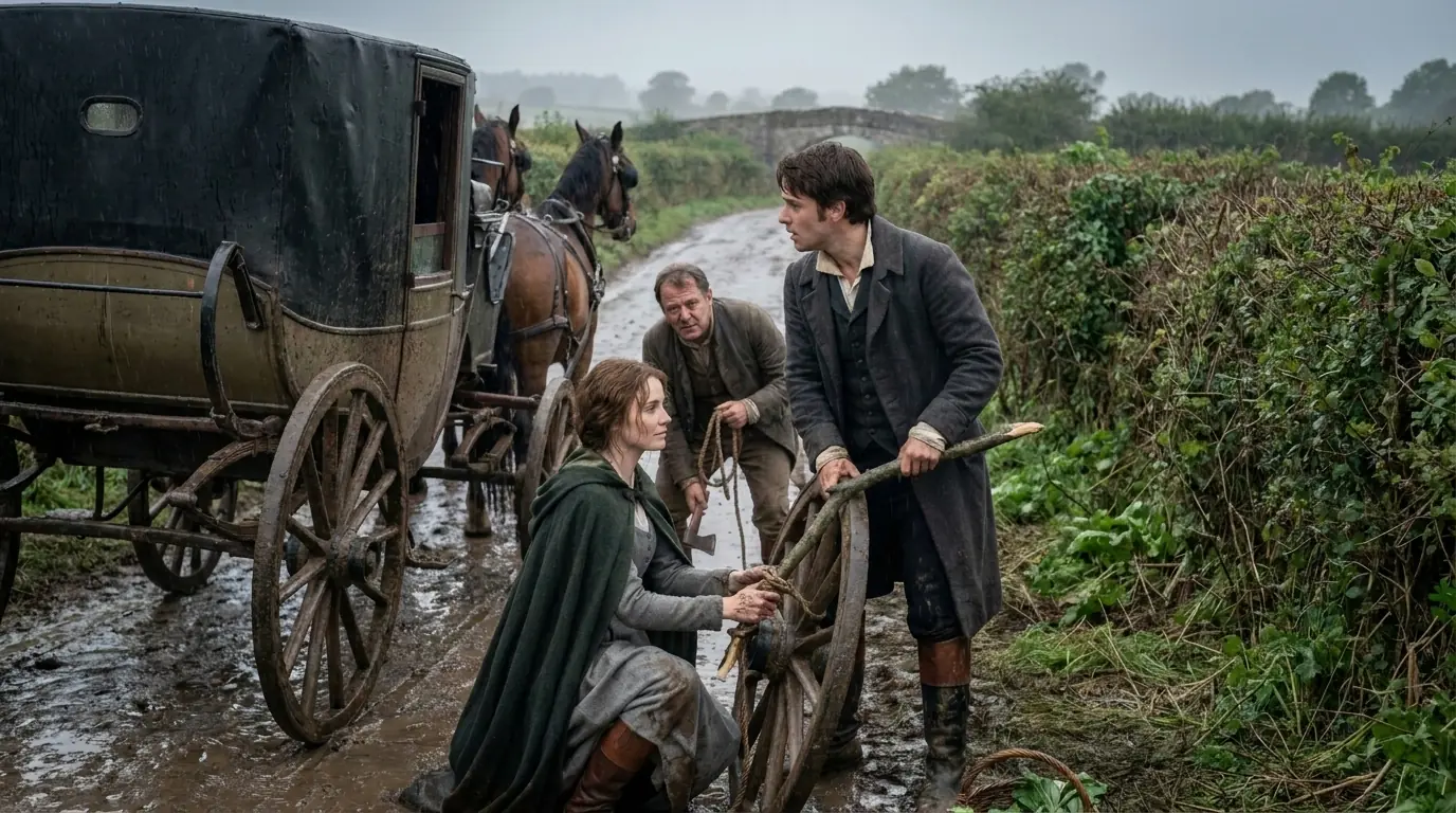 She Fixed The Broken Wheel For The Nobleman — Unaware He Was The Prince In Disguise