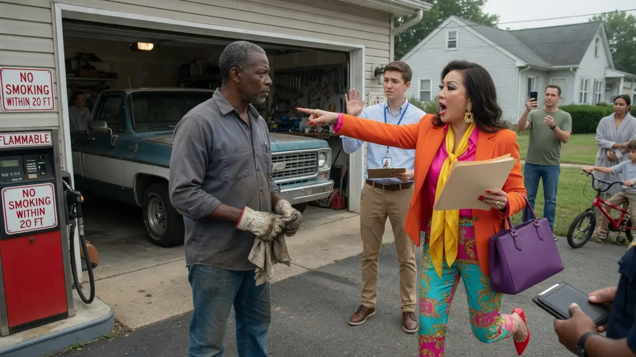 SHE STORMED INTO HIS DRIVEWAY AND ORDERED HIS WORKSHOP SHUT DOWN — SHE HAD NO IDEA WHO LIVED THERE