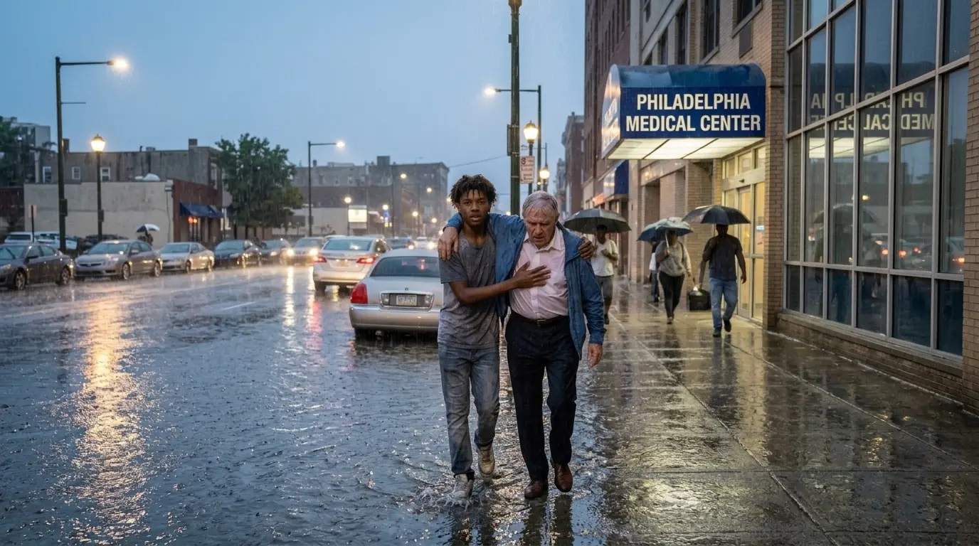 Poor Boy Walked Old Man Home in Storm — Next Day, Men in Suits Asked for Him