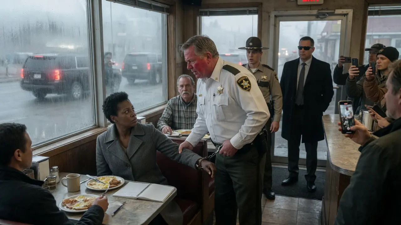 THE SHERIFF HANDCUFFED HER FOR EATING BREAKFAST IN HIS TOWN