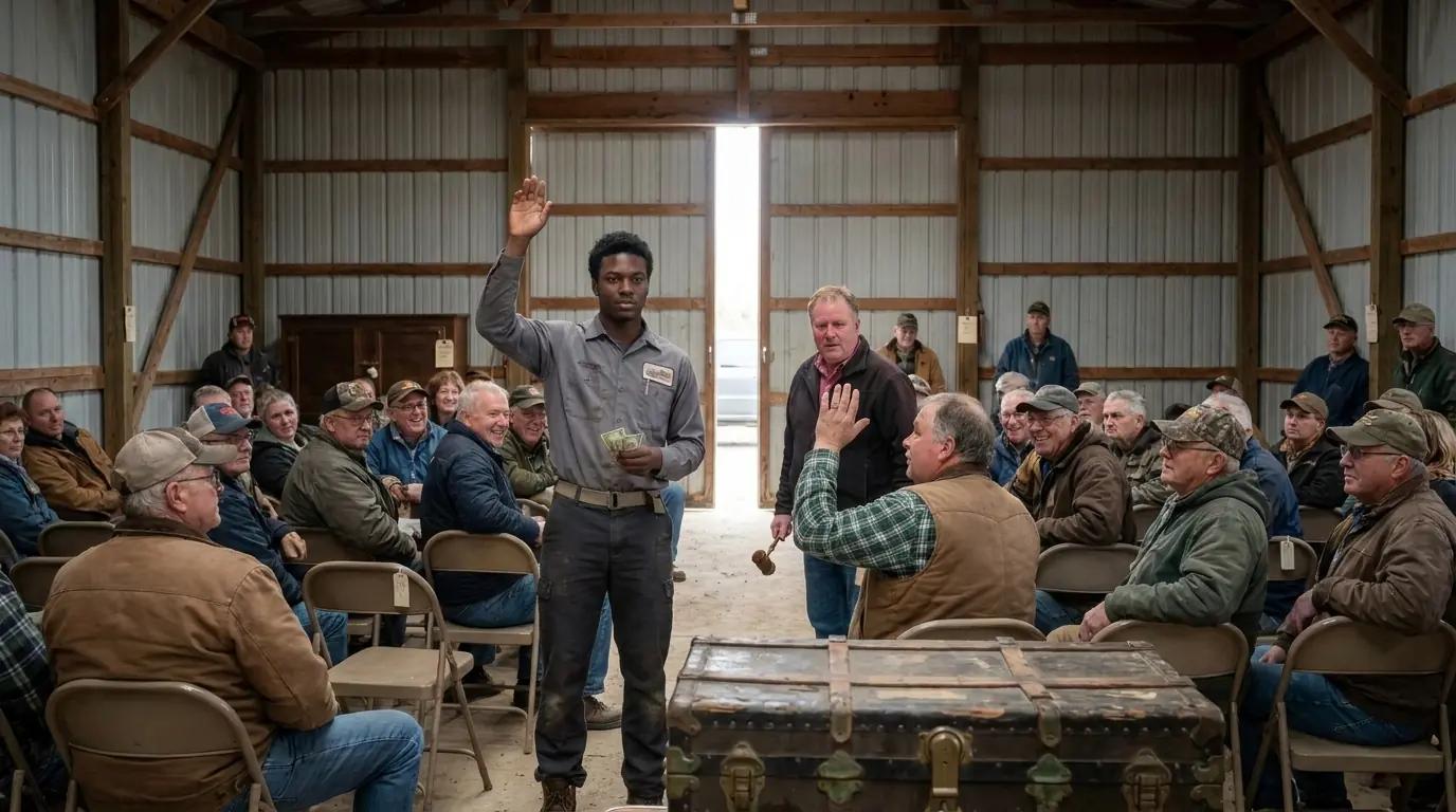 The Auction Laughed When Black Boy Paid $50 For A Dead Man's Locked Trunk — Until He Opened It