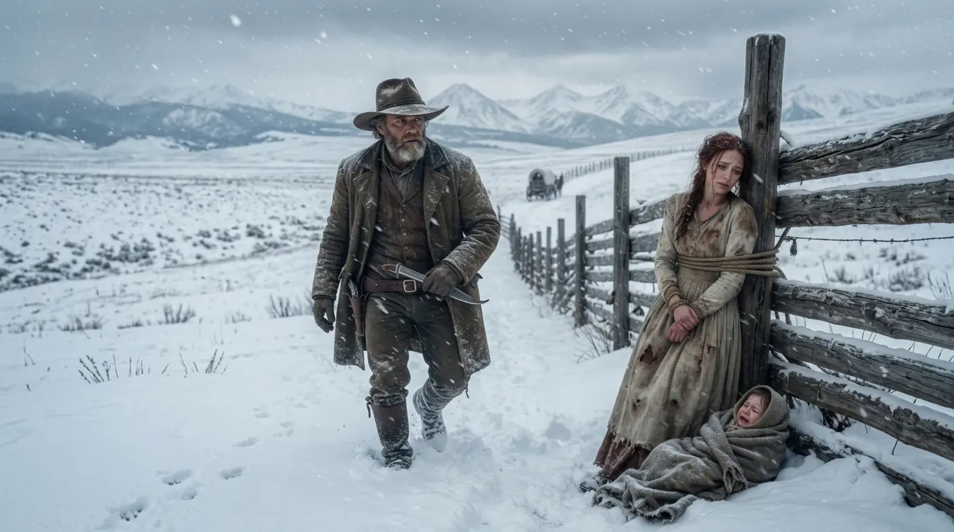 “Leave Her Alone.” — A Silent Cowboy Stood Up When a Widow Was Cast Out for Twin Girls