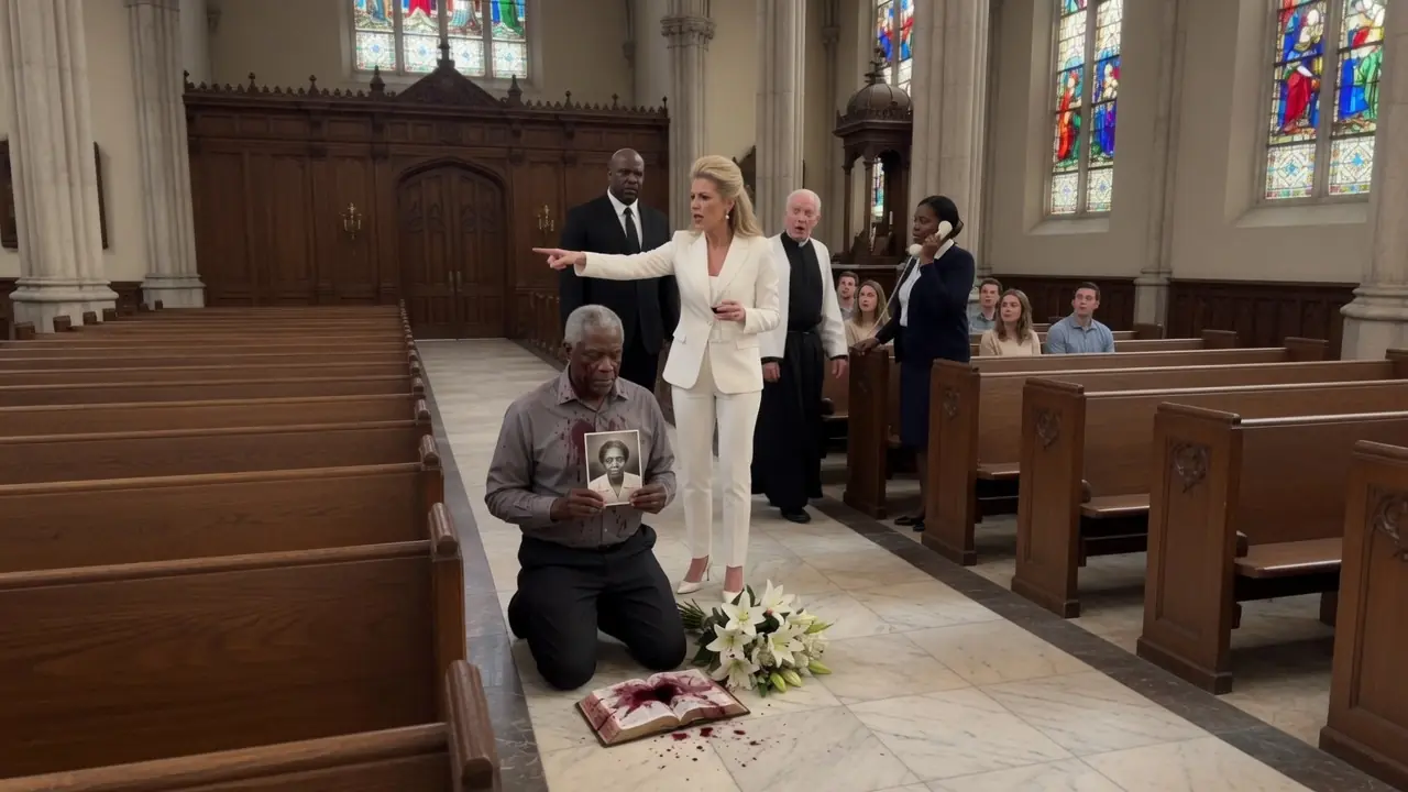 Rich Woman Pours Wine on Black Man Praying at the Altar — Her Face Drains as the Choir Rises for Him