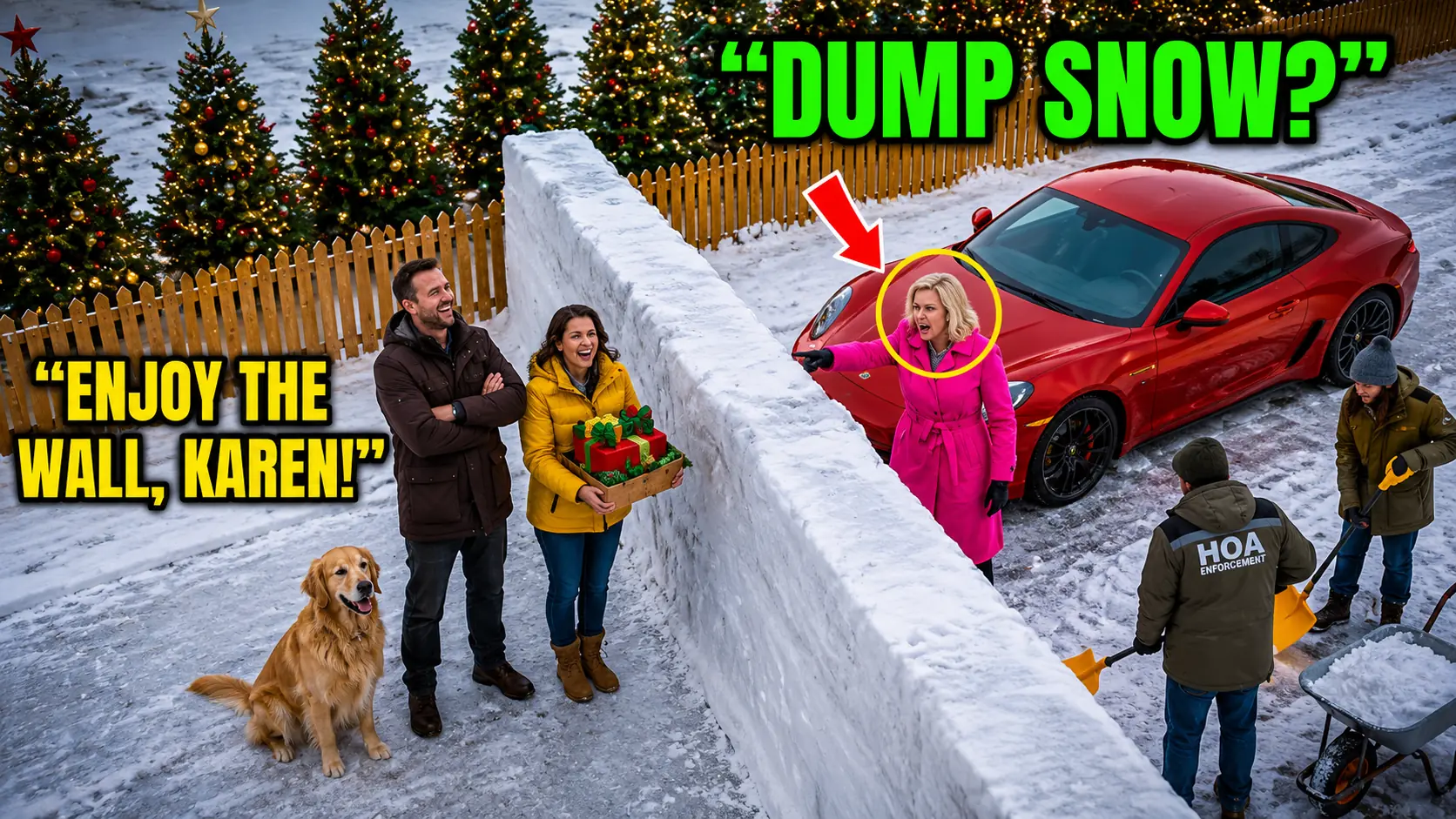 HOA Dumped Snow on My Property All Winter  So I Turned It Into a Wall Blocking Their Street