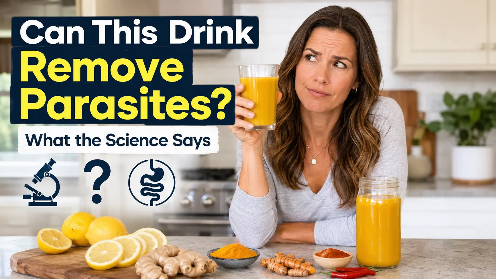 Can a Turmeric, Lemon, Ginger, and Cayenne Drink Remove Parasites? What the Science Says