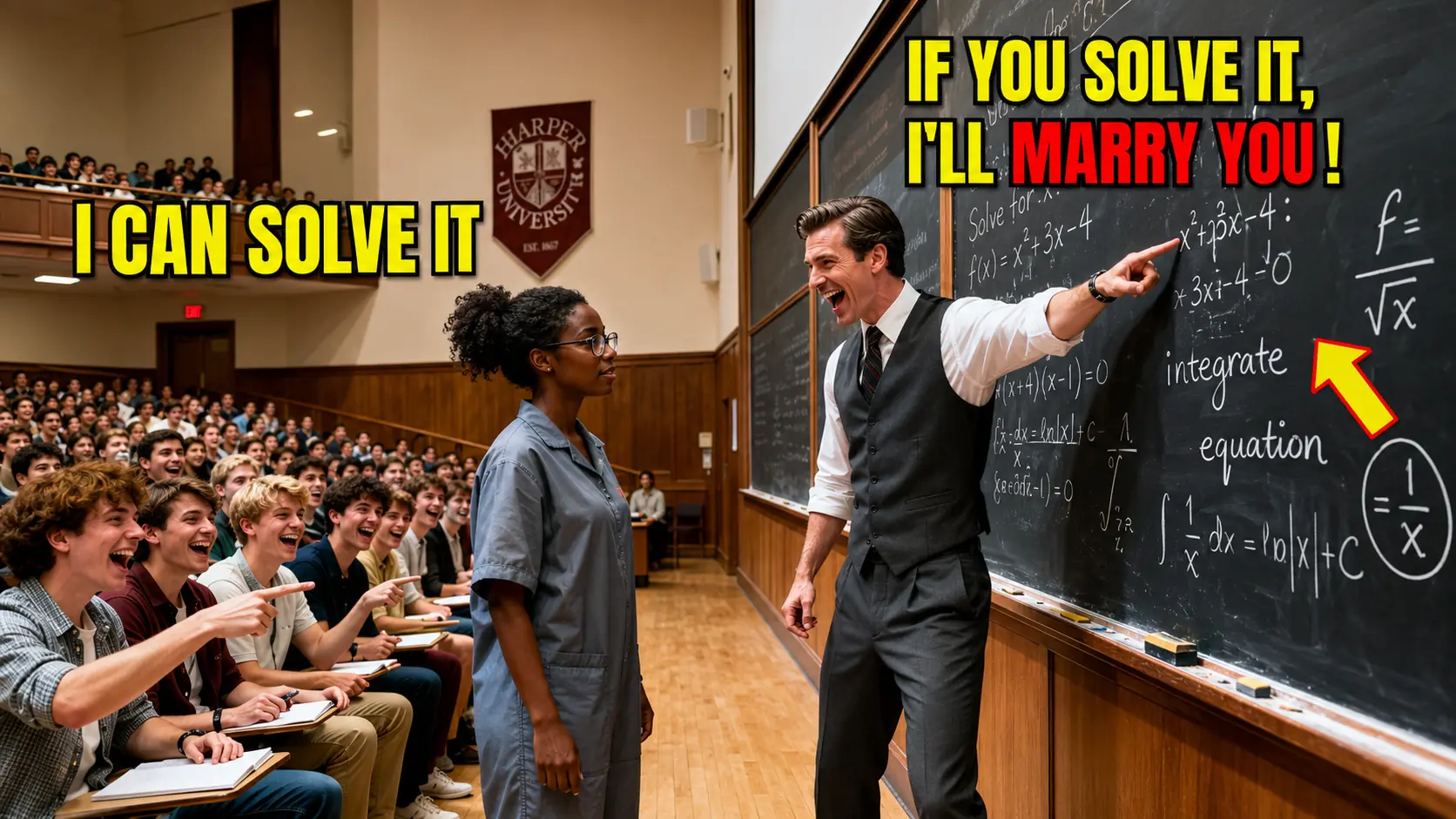 A Harvard Professor Mocked a Black Janitor With an “Impossible” Equation — Then She Solved It in Minutes