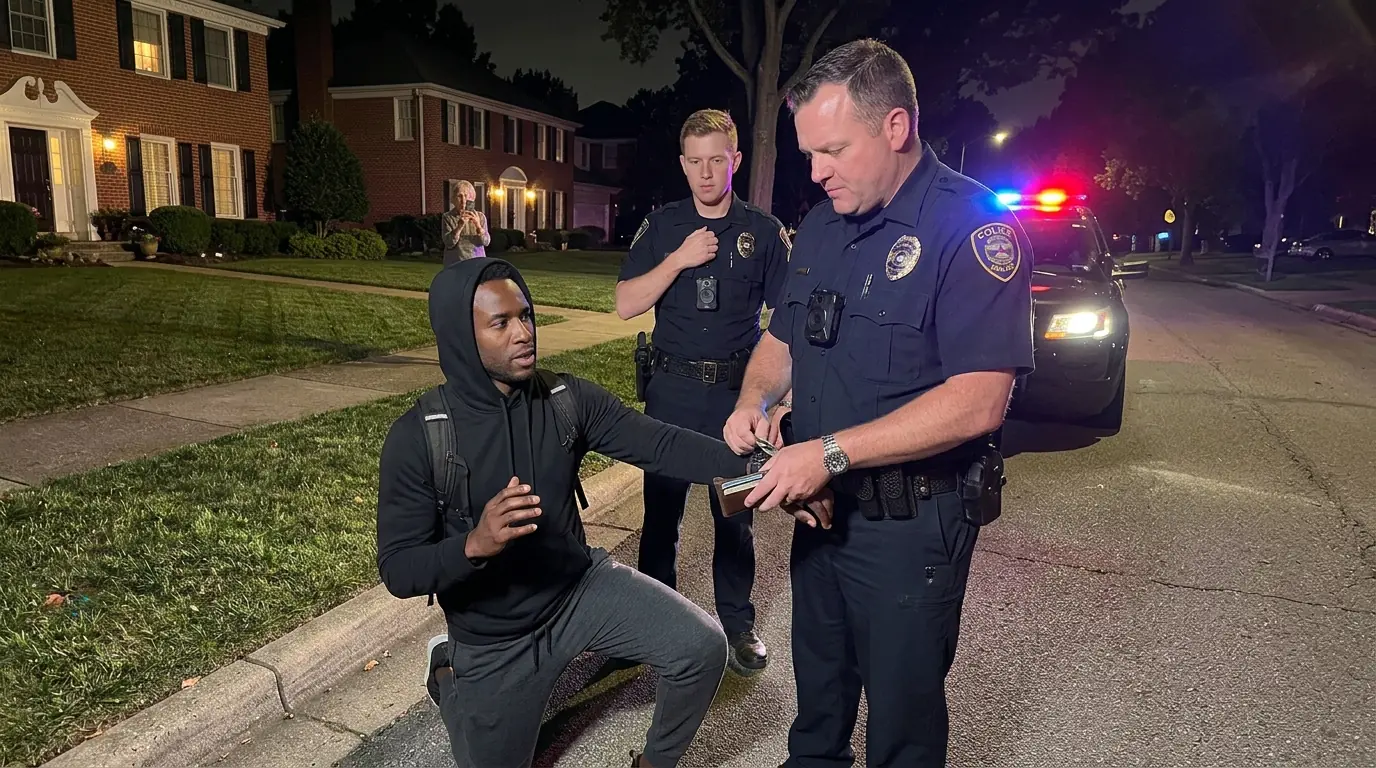 The officers accused the jogger of theft — then quietly turned off their cameras