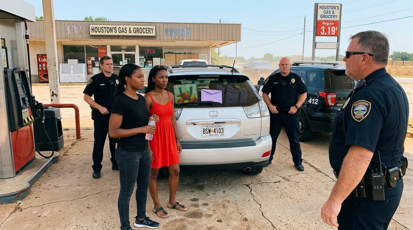 Three officers surrounded the sisters at a gas station — then one quietly reached for her necklace