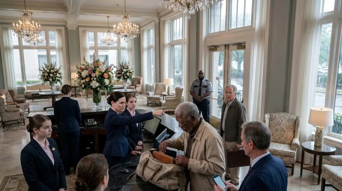 Old Black Man Denied a Room at His Own Hotel — 9 Minutes Later, the Truth Shocked Everyone