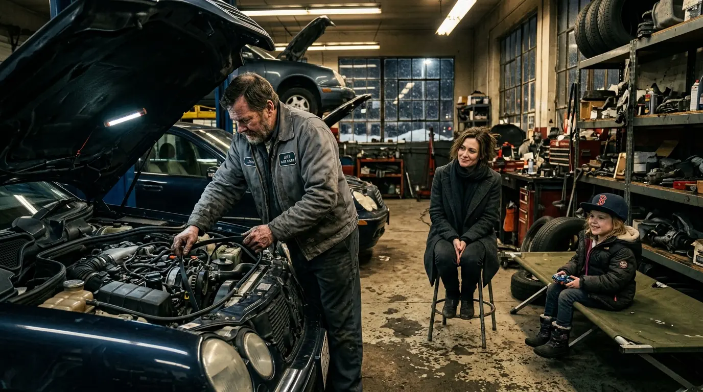 A Single Dad Fixed A Stranger’s Car For Free — Then She Returned As The New CEO Of His Entire Auto Shop