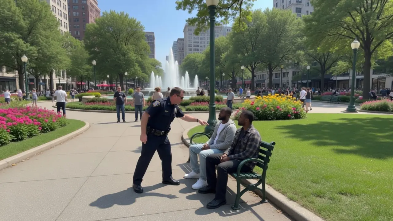 Racist Cop Tries to Arrest Two Black Men on Park Bench — Unaware They’re Undercover FBI Agents