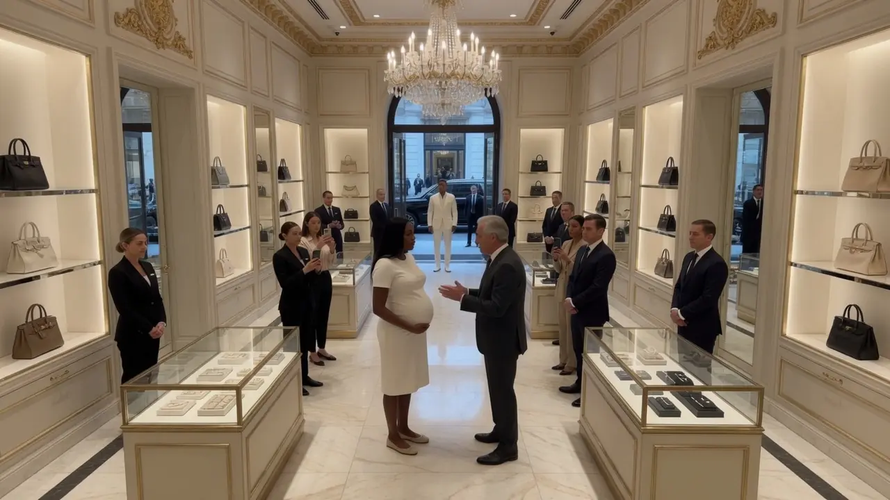 Luxury Store Manager Slaps Black Pregnant Customer — Unaware She’s the Mafia Boss’s Wife.
