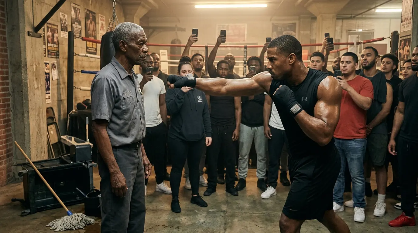The Pro Boxer Challenged the Janitor — Then the Old Man Accepted