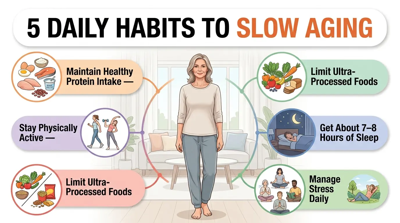 5 DAILY HABITS TO SLOW AGING