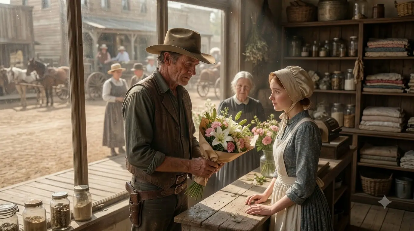 Every Friday, the Lonely Cowboy Bought Flowers… Until the Florist Asked, “Who Are They For”