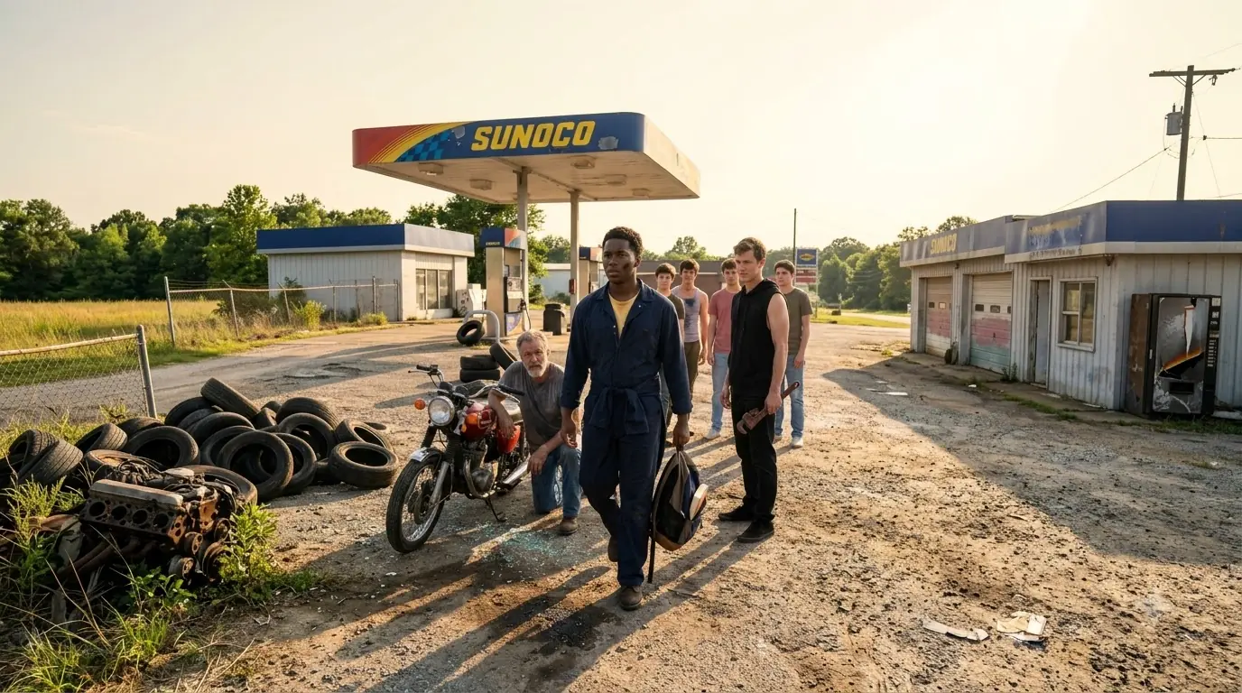 Six Bullies Picked the Wrong Old Biker to Mess — Because a Quiet Mechanic Was Watching