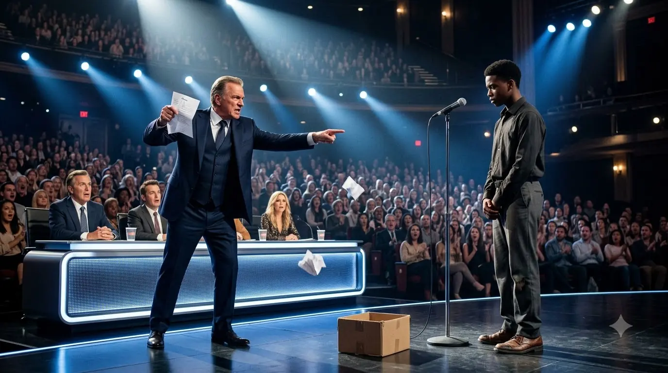 "Go On, Sing" Judges Dare Black Boy Standing Alone on Stage — His First Note Shuts Them All Up