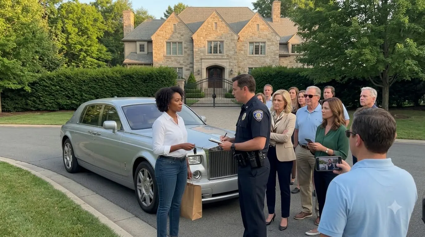 Neighbors Call Cops on Black Woman 'Stealing' His Rolls —Their 'He Stole It' Dies When He Shows Deed