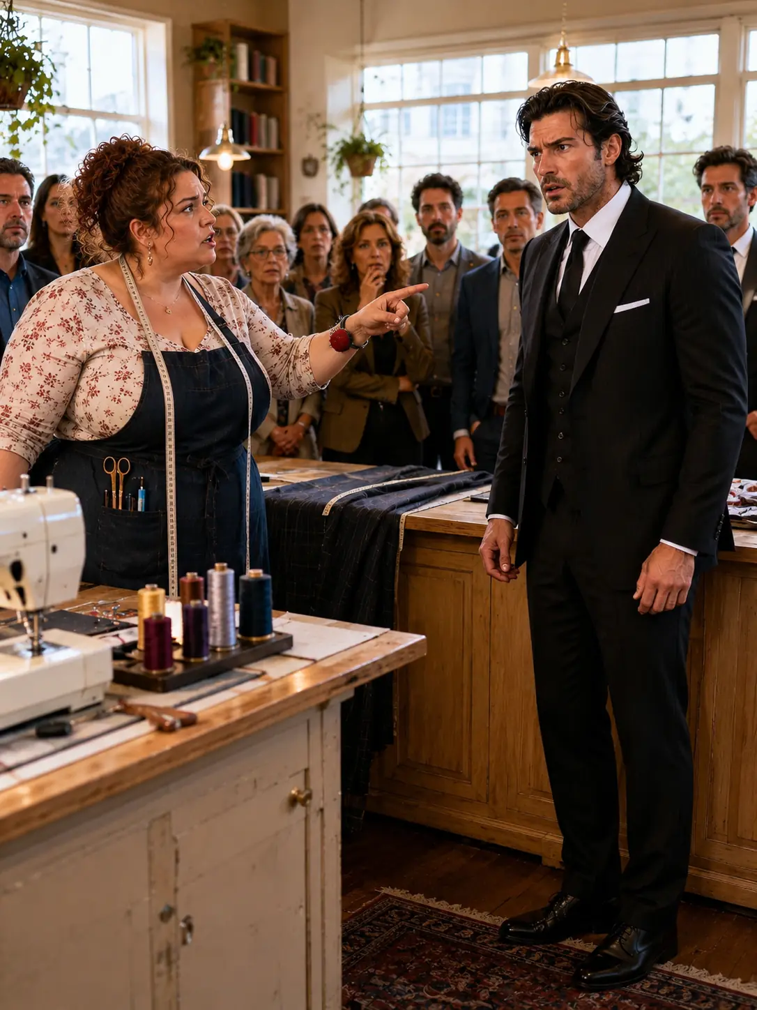 THE CURVY TAILOR THREW THE MOST FEARED MAFIA BOSS OUT OF HER SHOP—THE NEXT MORNING HE TOOK A NUMBER, THEN ASKED HER TO BECOME HIS FIANCÉE BEFORE HER ENEMIES COULD DESTROY HER