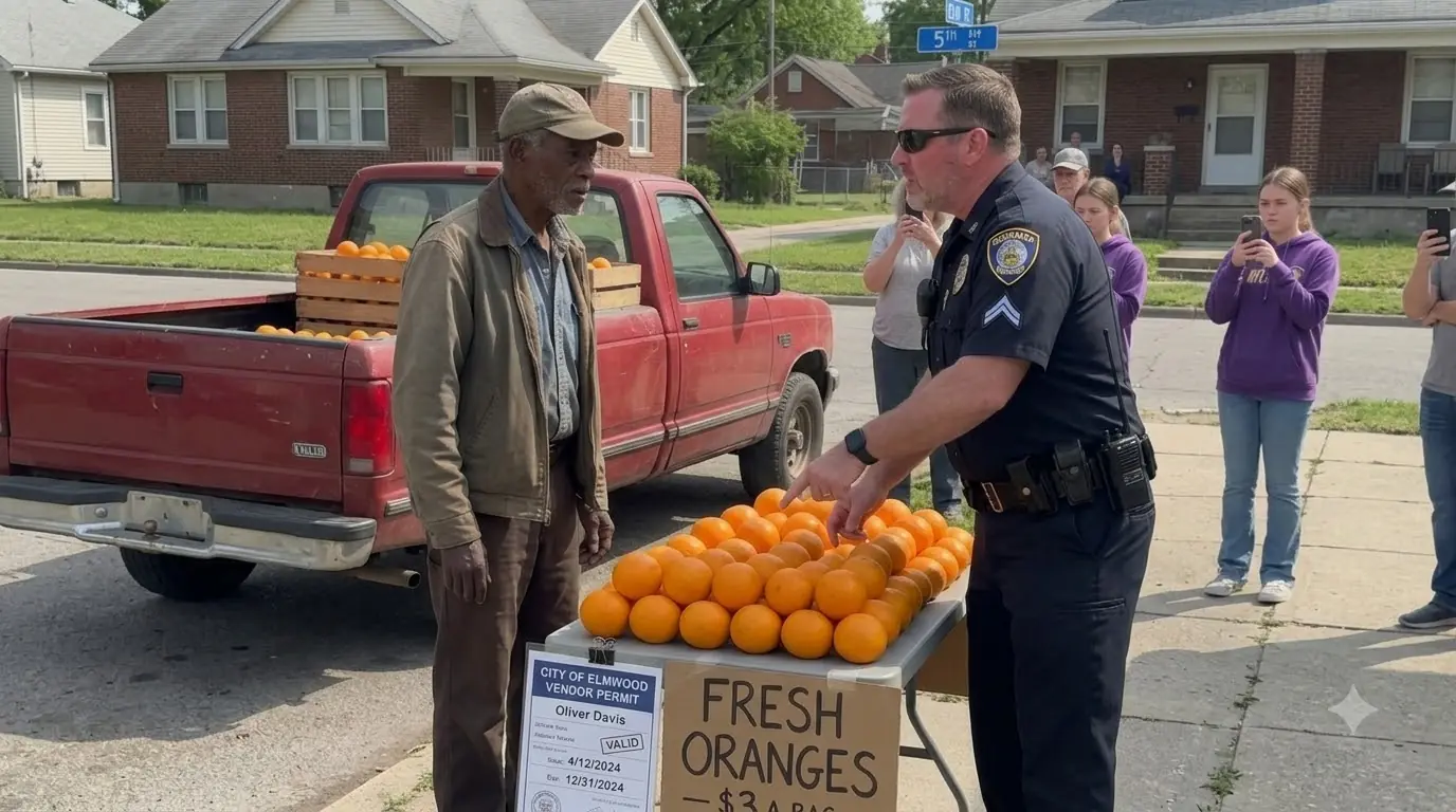 'Pile of Garbage!' Cop Stomps Black Vendor's Oranges on Street — He Makes One Call, Cop Goes Pale
