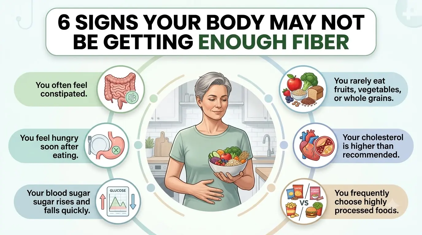 6 SIGNS YOUR BODY MAY NOT BE GETTING ENOUGH FIBER