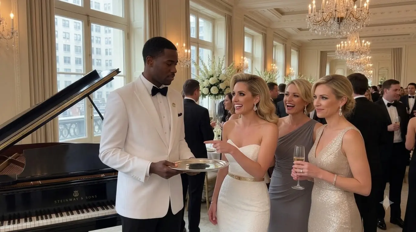 Rich Woman Forces Black Waiter to Play Piano to Mock Him, But His Talent Leave Everyone Speechless