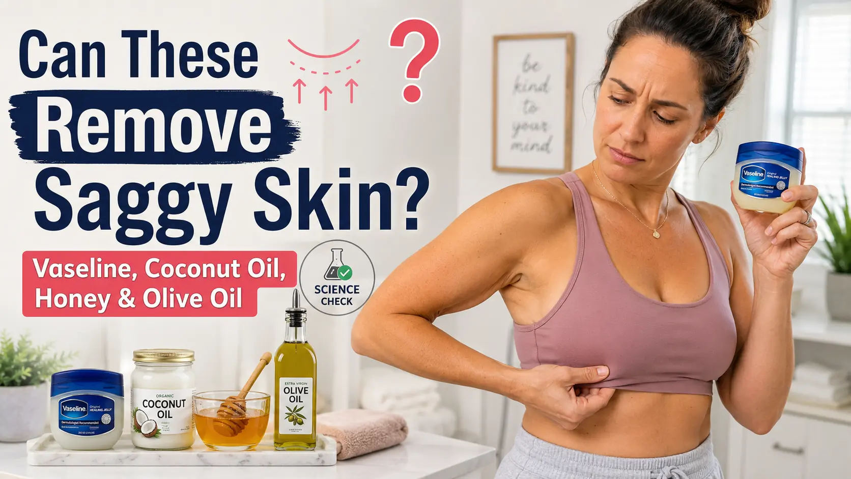 Can Vaseline, Coconut Oil, Honey, and Olive Oil Completely Remove Saggy Skin?