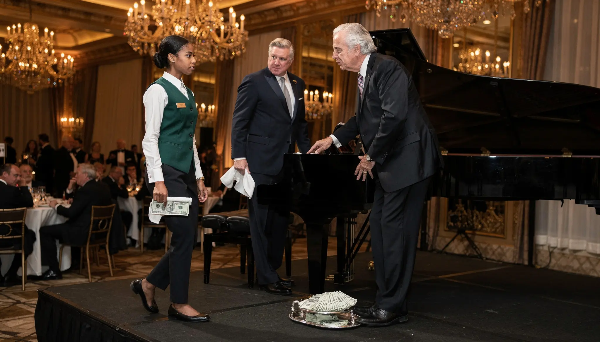 Billionaire Forced a Black Waitress to Play Piano at Gala to Mock Her — She Stunned Everyone