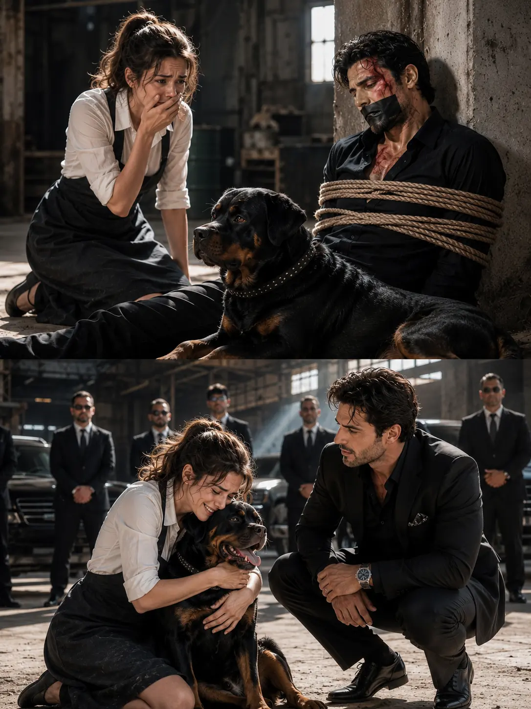 A Poor Waitress Found the Mafia Boss and His Dog Tied Up—What Happened Next Left Everyone Speechless