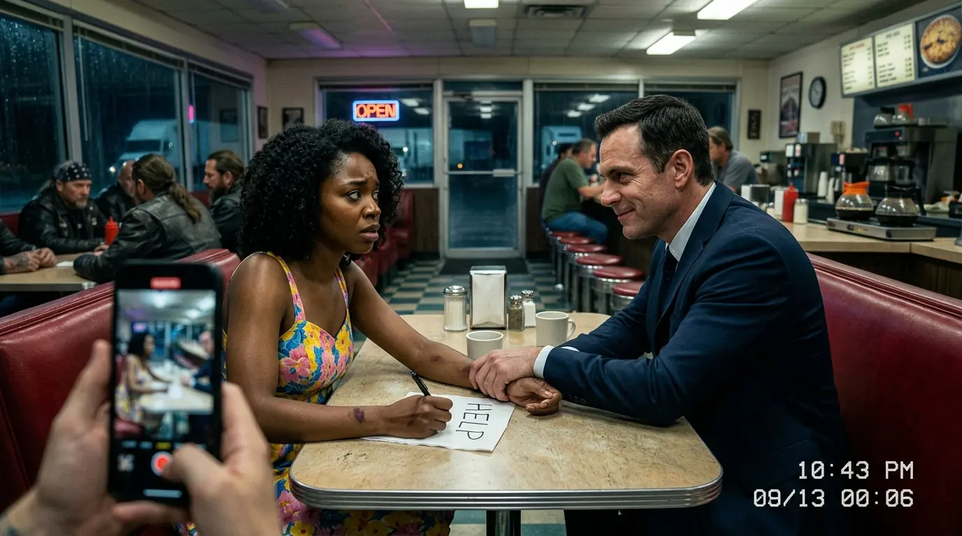 She Slid a Help Note Under the Coffee Mug — Then the Man Tried to Leave