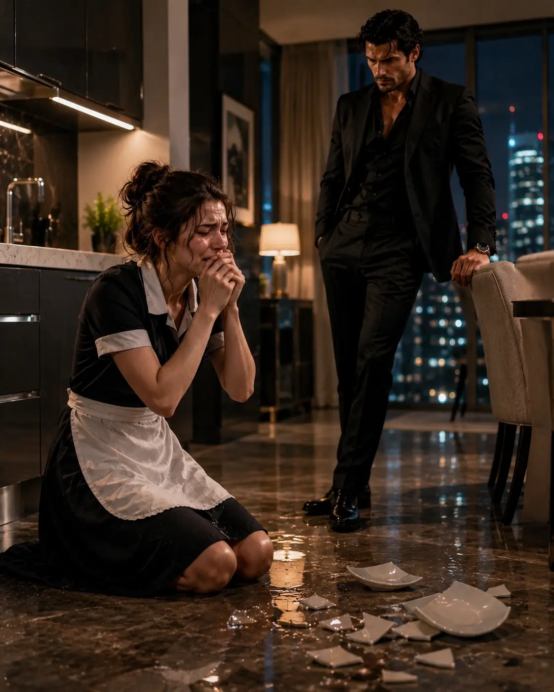 The Mafia Boss Found His Maid Crying in the Kitchen at 3 A.M. — Then She Revealed the Enemy Was Living Under His Own Roof.