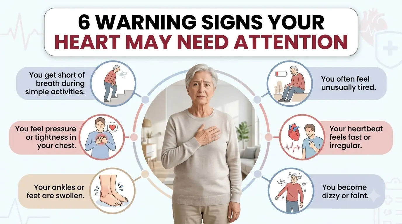 6 WARNING SIGNS YOUR HEART MAY NEED ATTENTION