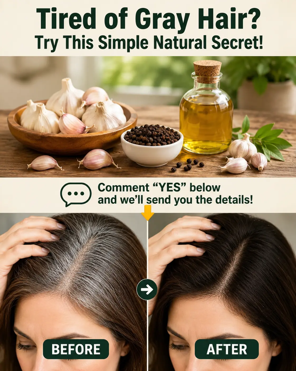 Say Goodbye to Gray Hair with Garlic and Cloves: A Gentle Natural Hair Care Recipe