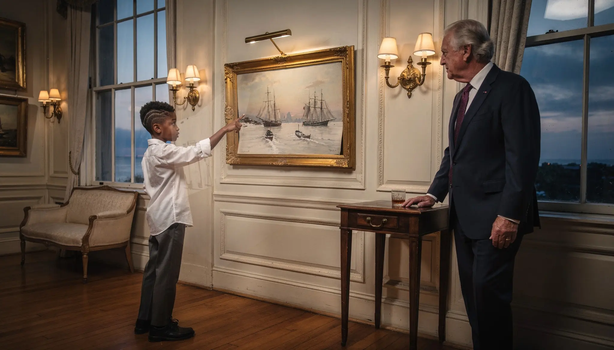 "Check the Painting, Sir" — Black Boy Reveals Hidden Secret in Billionaire's Mansion