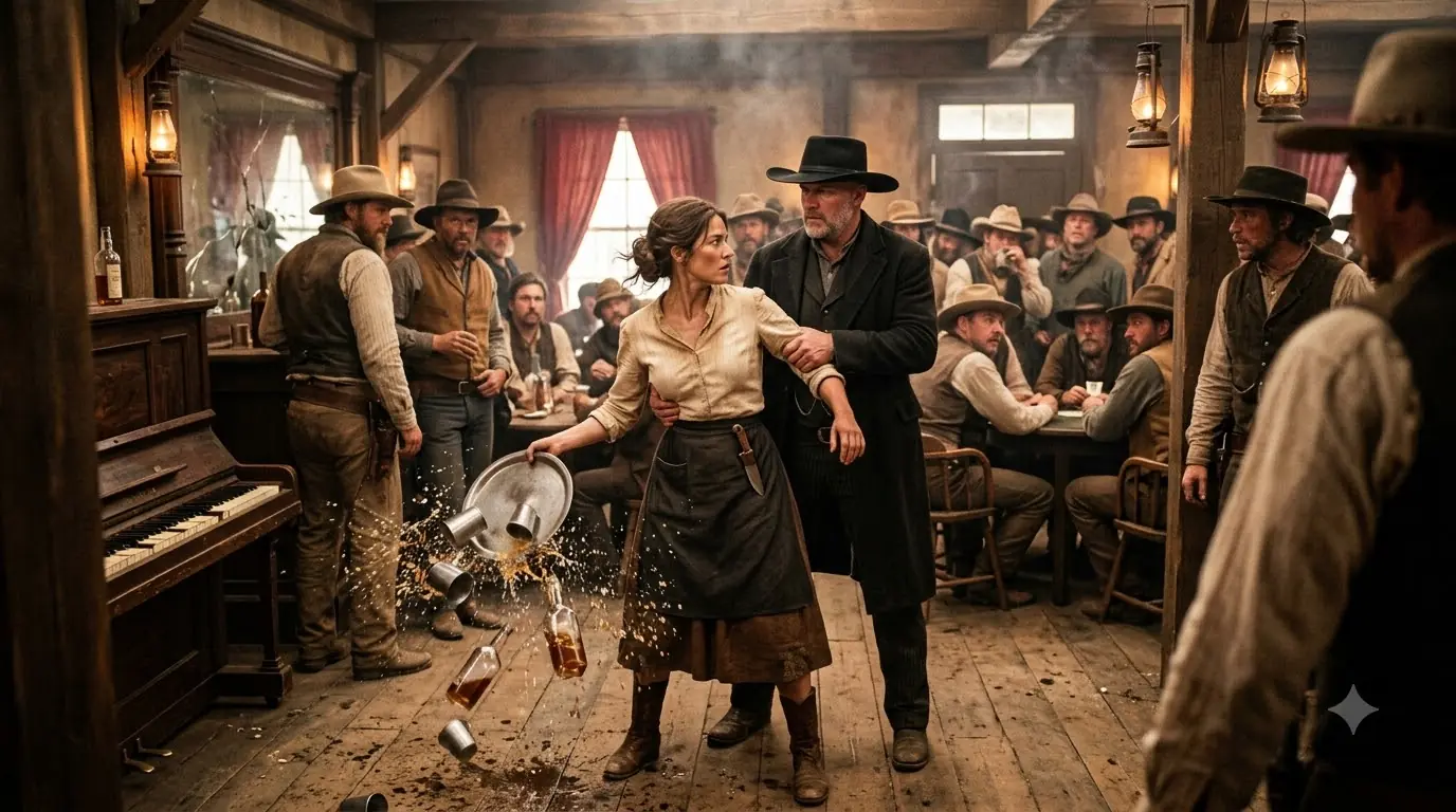 The Ranch Owner Threw Her to the Floor — Then Someone in the Corner Stood Up