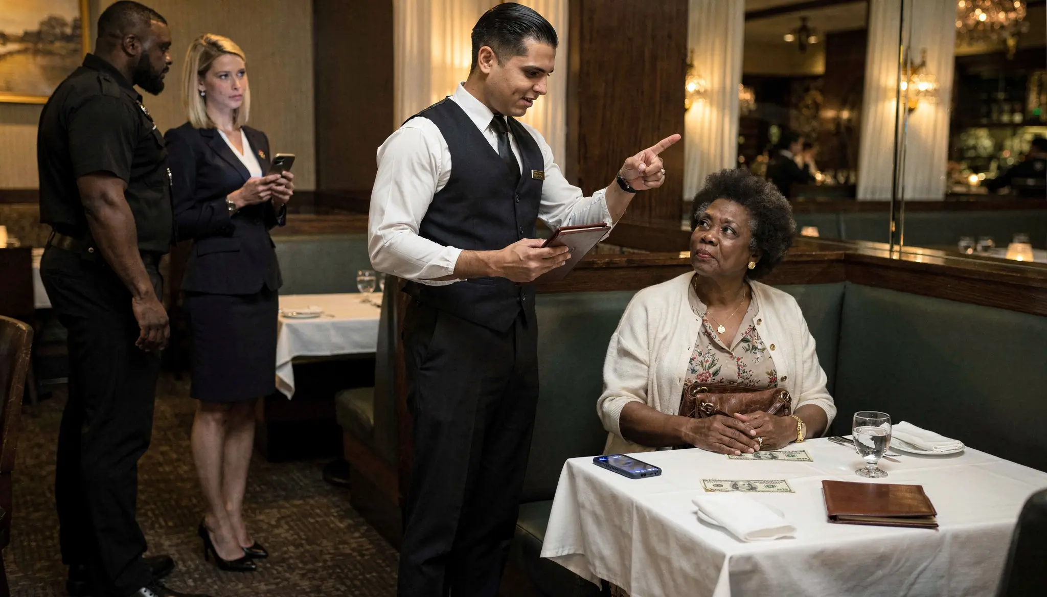Waiter Refuses to Serve Elderly Black Woman No Reason — Until Her Son the Mayor Fired Him!