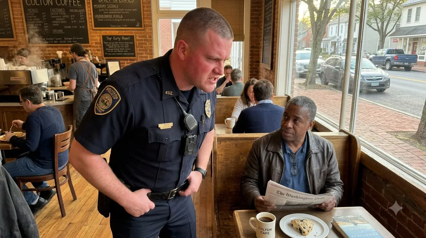 The Officer Accused Him Inside a Neighborhood Café — Then Threatened to Drag Him Outside