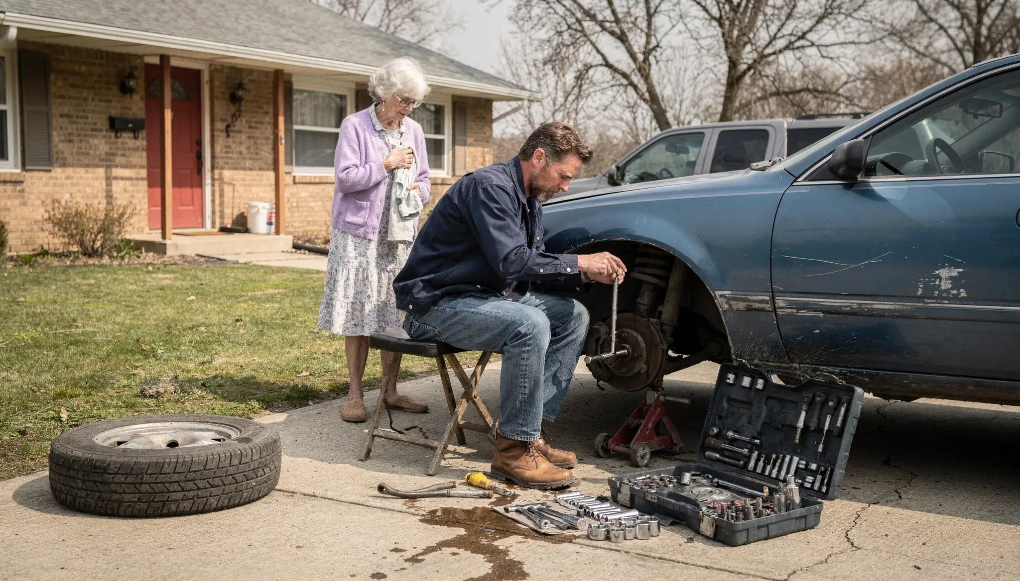 Single Dad Fixed His Elderly Neighbor's Car for Free — Until the CEO Who Ruined Him Opened the Door