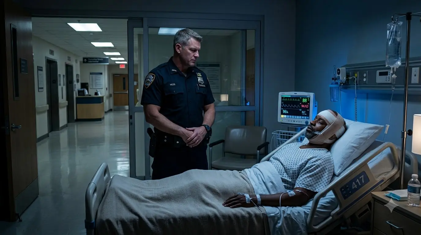 The Officer Entered His Hospital Room at Midnight — Then Heard a Voice Behind Him