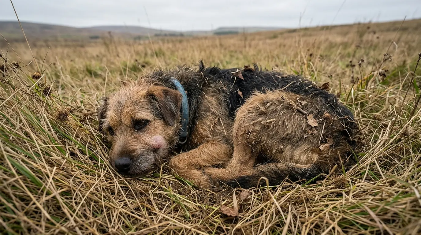 Emergency Animal Rescue Saves Abandoned Stray Dog Found Critically Injured in an Overgrown Field