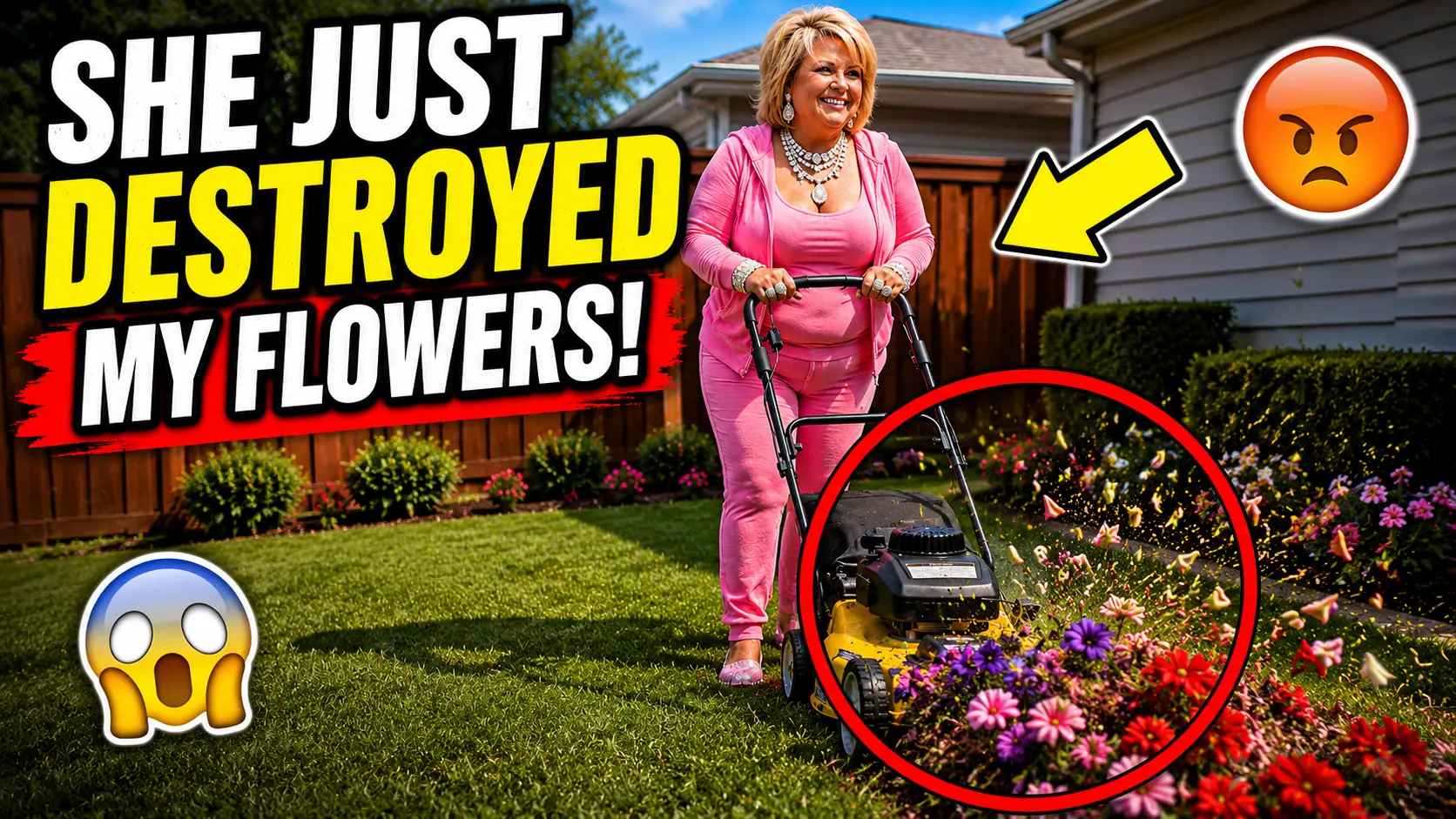 My Neighbor Mowed Down My Entire Flower Garden — Then She Pulled Out a Property Contract and Said
