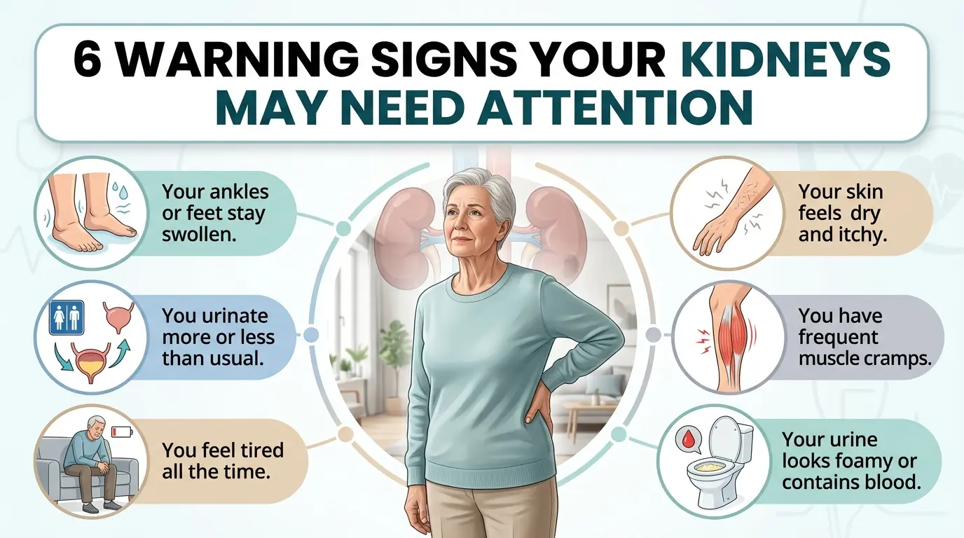 6 WARNING SIGNS YOUR KIDNEYS MAY NEED ATTENTION