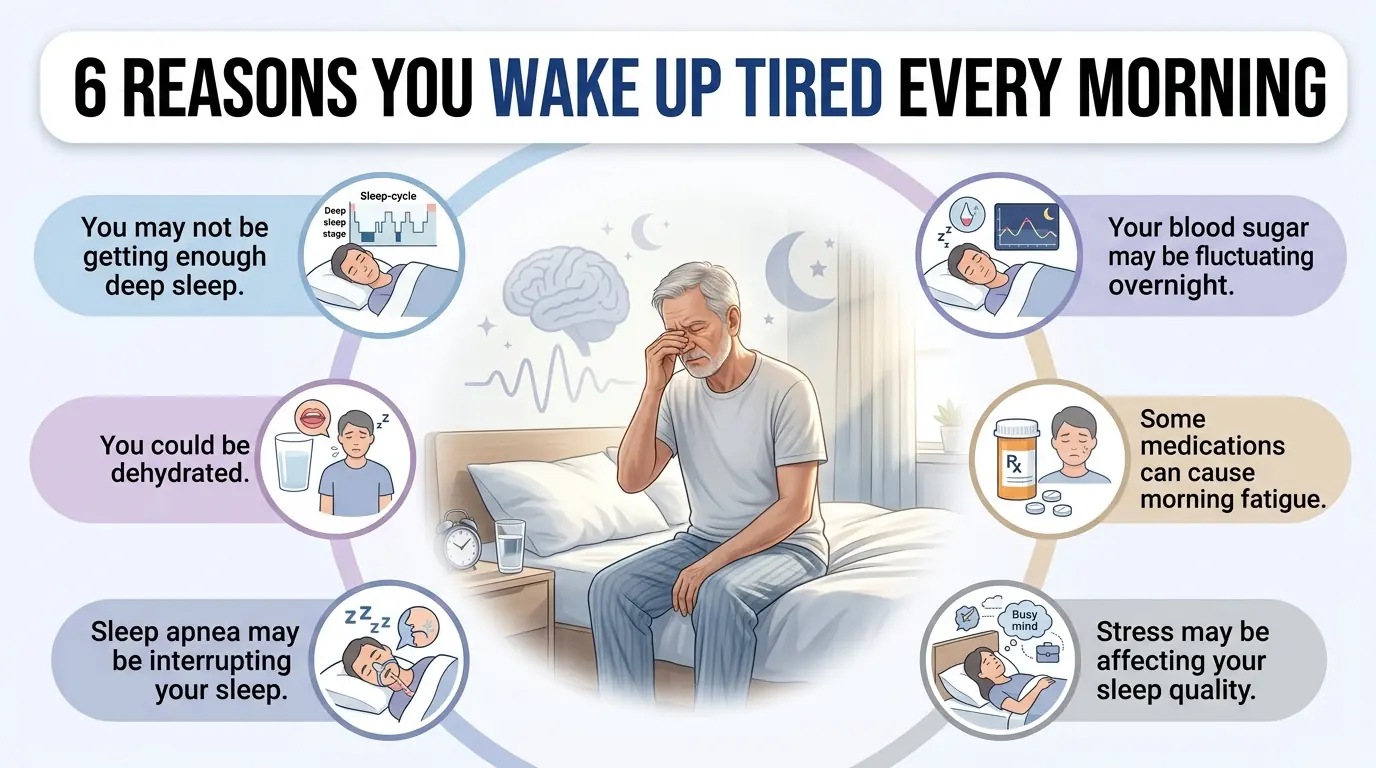 6 REASONS YOU WAKE UP TIRED EVERY MORNING
